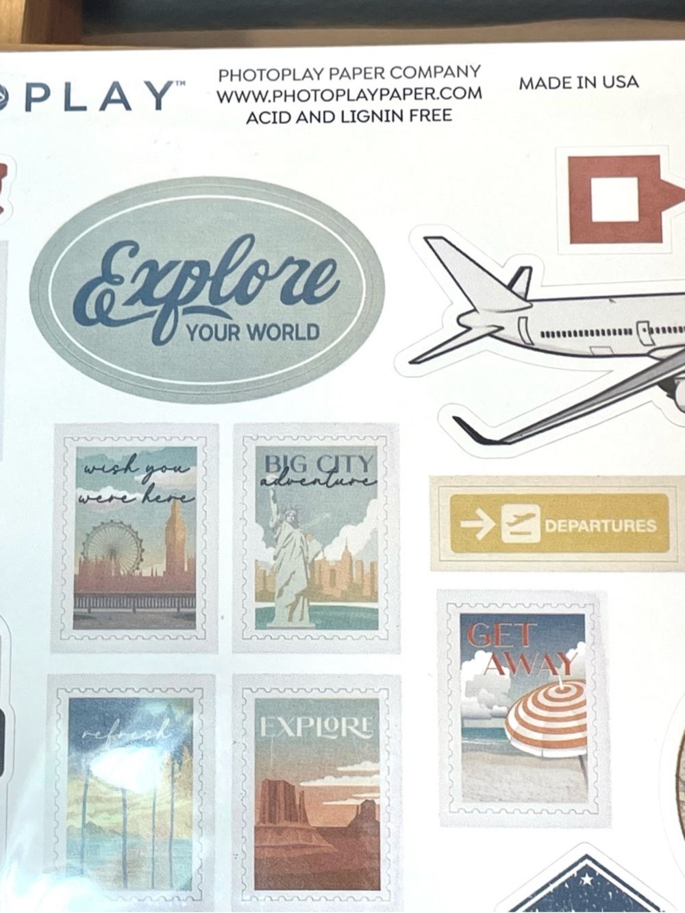 ☀️☀️2/$10 Photoplay Travelogue Mini Album Kit for Scrapbooking | USA | Acid Free